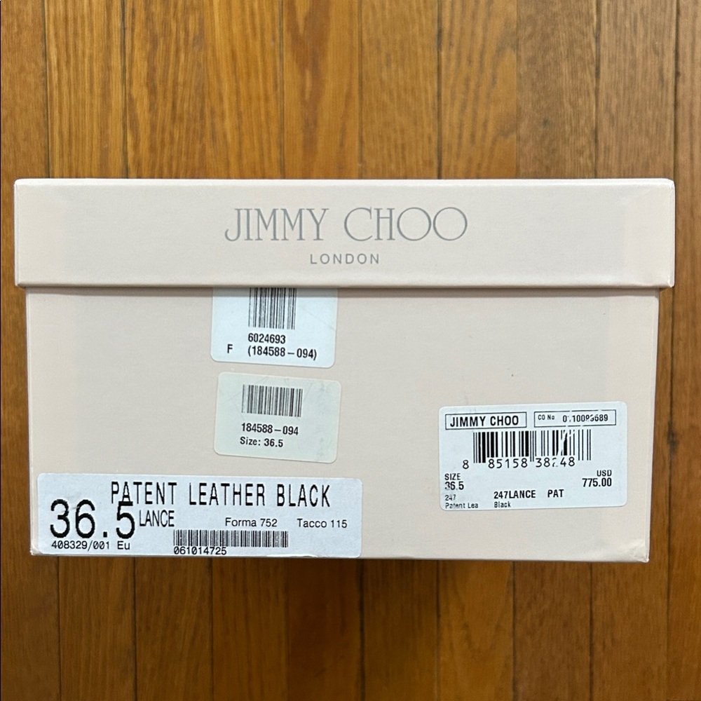 JIMMY CHOO Patent Leather Black Lance